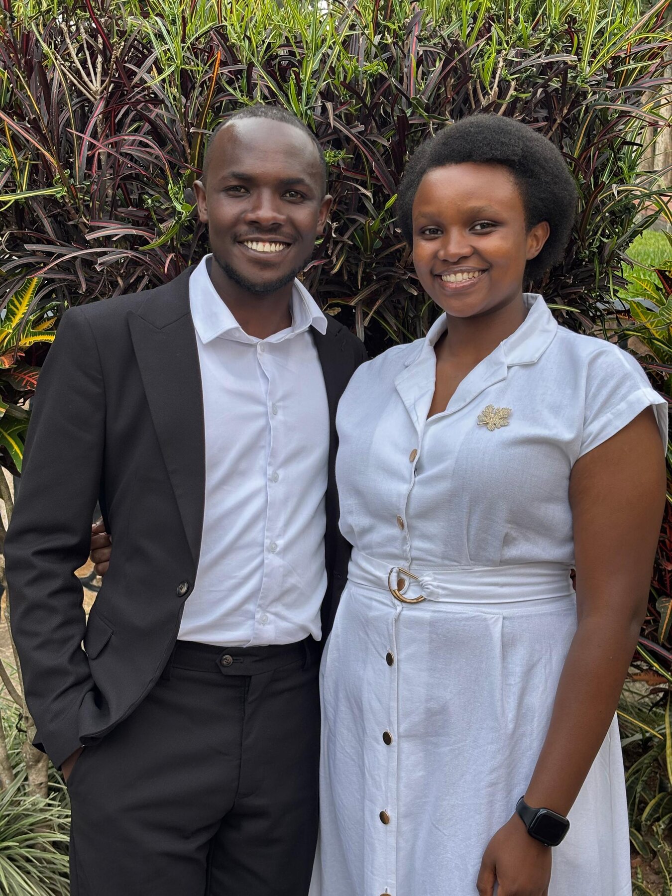 Aimable and Louise dressed for Man Enough graduation